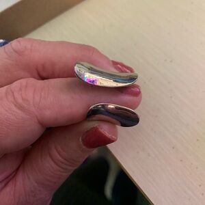 Cider Silver Curved Statement Ring